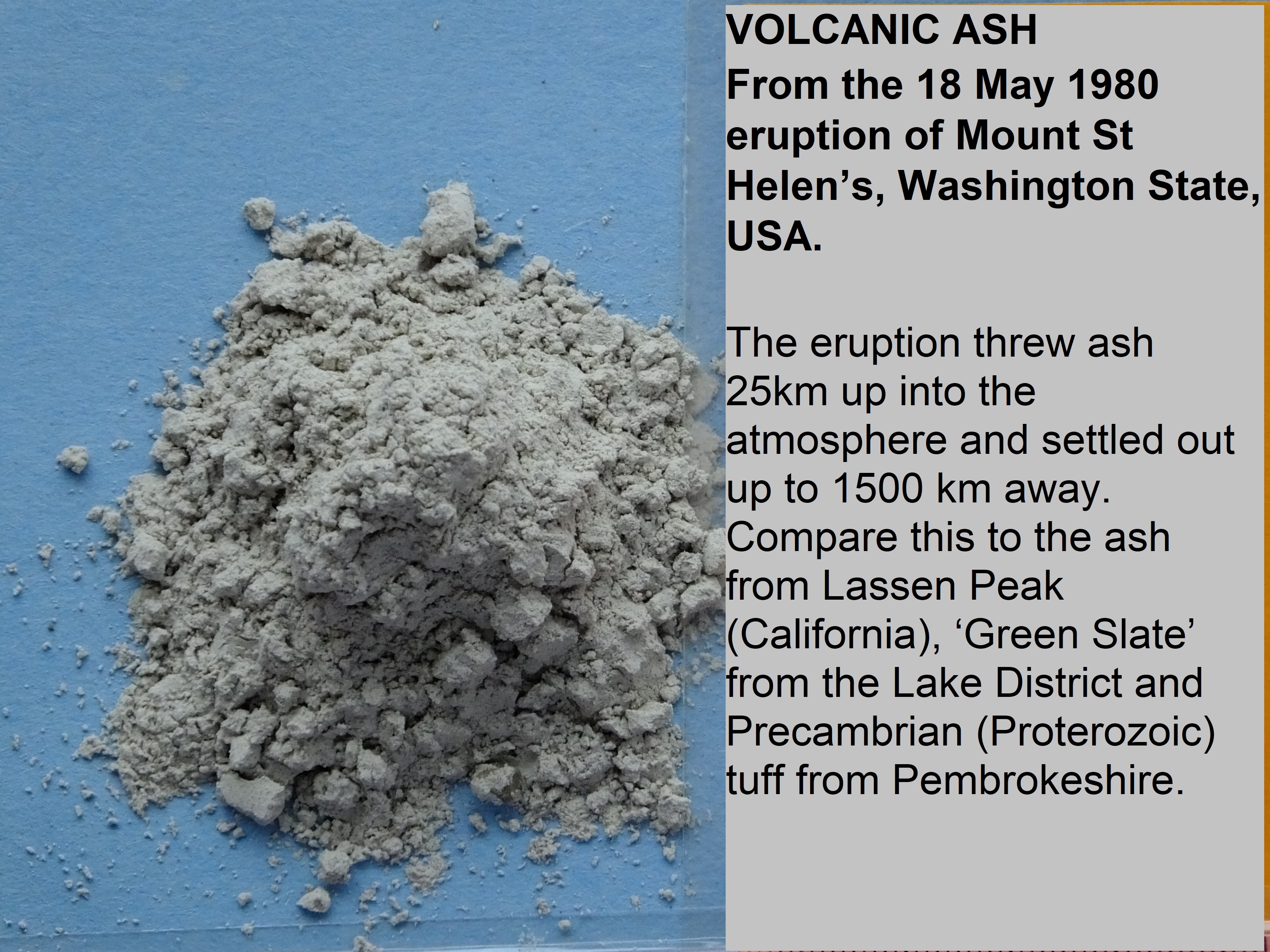 volcanic ash (Mount St Helen's)
